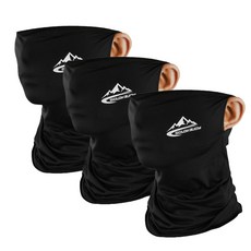 3개세트구성 얼굴 햇빛가리개 자전거 라이딩 바이크 배달 골프 마스크 목토시 바라클라바 여름 복면, 블랙