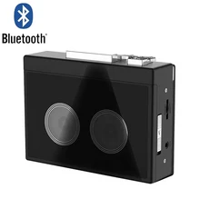 투명 테이프 플레이어 Bluetooth5.0 테이프 플레이어 HIFI 사운드 레트로 향수 듀얼 트랙은 자동으로 테이, 01 Black