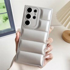 S25 울트라 패딩케이스 핑크 여자 겨울 촉감 S25 컬로 s23 슬림 실리콘 s24, 삼성 갤럭시 A32, 금색