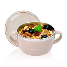 마더케이 국내제조 스테인리스 볼 + 뚜껑 유아동 그릇 세트, BEGIE, 1개