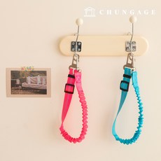 천가게 반려동물 강아지 차량용 안전벨트 자동차 안전띠 무지, 02) 형광핑크, 1개