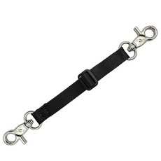 [2] 소형견용 조절 가능한 백업 안전 클립 미니 강아지용 프롱 칼라 클립 강아지 하네스 목줄용 더블 엔드 젠틀 슬립 칼라 클립, 7"-9.5", 블랙, 1개