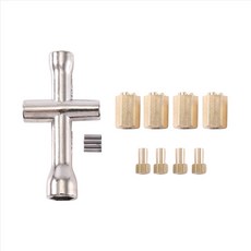 4pcs 황동 10mm (+6mm) 확장 휠 헥스 허브 어댑터 Traxxas trx4m trx-4m 1/18 RC 크롤러 자동차 업그레이드 부품 용 9750, 노란색