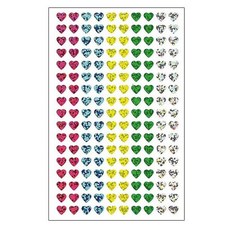 하트 스티커 328-9 6x5.7mm 4매 5색혼합 홀로그램 dok+54251TA