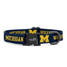 Michigan Wolverines NCAA 공식 라이선스 목줄 | 훌륭한 선물 | 모든 반려동물에게 적합, Large Collar