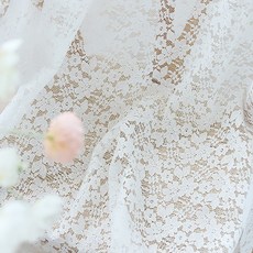 대폭 면 랏셀레이스 원단 빅플라워, 1개