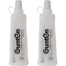 소프트 플라스크 480ml TPU BPA 프리 워터 병 누수 방지 접이식 수분 공급 가방 러닝 조끼 마라톤 하이킹 자전거 타기 다크 블루 3190374, 2개/ 250ml 투명