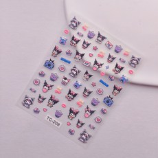 RoseAria 산리오 3D 캐릭터 네일 스티커, 1개, 퍼플