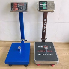 전자저울 100kg/150kg/ 200kg 전자대형저울 300kg 대형저울 600kg 중량계량 및 가격계산 도매, 200kg 강철 버튼, LCD, 30x40cm, 두께