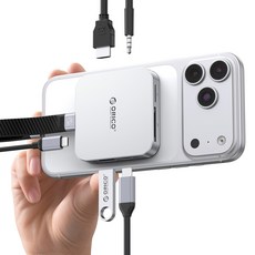 오리코 C타입 8 in 1 M.2 2230 NVMe 오디오 SD/TF 카드 슬롯 HDMI 4K@60Hz PD100W 도킹스테이션 MG7-G2, 실버, 1개