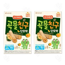 아이배냇 곡물친구 과자, 단호박맛, 40g, 2개