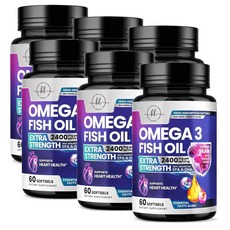 헬로러블리 오메가3 피쉬오일 트리플 스트렝스 2400mg 소프트젤 Hello Lovely Omega 3 Fish Oil, 6개, 60정