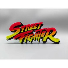 스트리트 파이터 파이터(약어) 아케이드 게임 로고 간판 액션 피규어 장식품 266173, First Edition, 엘