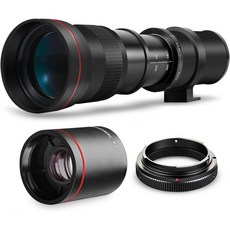 High-Power 420-1600mm f8.3 HD Manual Telephoto Zoom Lens for Canon T1i T2i T3 T3i T4 T4i T5 T5i T6