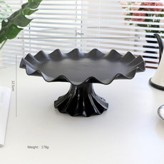 케이크 접시 플라스틱 케이크 랙 디저트 디스플레이 트레이 스탠드 생일, 1개, A_블랙 웨이브 하이힐 플레이트