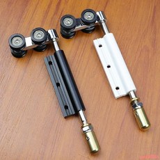 門窗合頁 廚房折疊門 極窄合頁鉸鏈 無軌道 玻璃門隔斷 推拉門吊輪配件 地輪滑輪, 1個, 黑色1個合頁