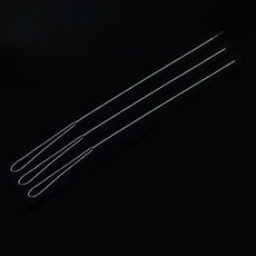 초미세 연강 와이어 비즈 바늘 작은 구슬을 꿰는 마법의 긴 꼬임 바늘 불교 구슬 팔찌 수공예 장신구 바늘, 직경(0.7mm) 길이 14cm