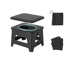 IGYYO 휴대용 변기 캠핑 화장실 비상 자동차 접이식 스툴 야외 캠핑 낚시 교통 체증 284149 8862380701