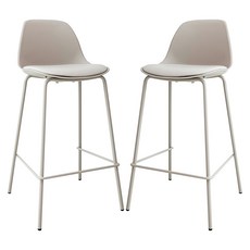 THEJOA 허그바체어 1+1 홈바체어 높은 빈티지 아일랜드 식탁 의자, 허그바체어-베이지, 2개