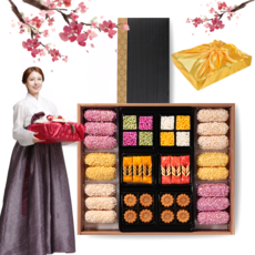 아루화 고급 명절 한과 선물세트 프리미엄 명인 수제한과 (보자기포함), 1세트, 244g