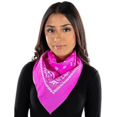 Funky Junque 100% 면 다목적 반다나 스카프 페이즐리 헤드랩 손수건 여성 남성 소년 소녀 용 네온 오렌지. 265387 5533834389, Fuschia