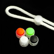 4개 투명 컬러 믹스 끈조절 스토퍼 4종 G0, 블랙(63-647)