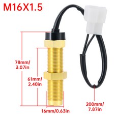 M16M18 선외 타코 센서 RPM 타코 송신기 디지털 타코 맞는 자동차 트럭 요트 보트 모터 속도계 센서, 16mm_CN, 1)16mm