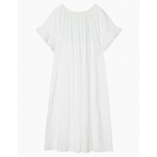 자주 여 코튼 도비 여름 파자마 원피스 아이보리