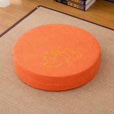 거실 인테리어 방석 식당 학교 메모리폼 키높이 카페, 오렌지 연꽃 자수