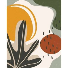 추상 숫자로 RUO프리미엄 냄비Y 그림 미니멀리스트 원래 선물 아크릴 페인트 공예 장식 218172, 20x30cm Diy Frame, 9929302