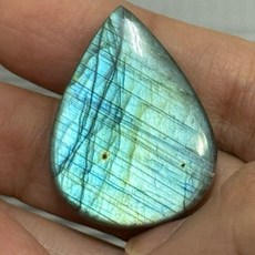 采禪手作 B877 拉長石 水滴無孔 32.2*24*7mm, 1個