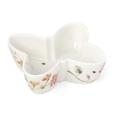 Lenox 버터플라이 매도우 3파트 분할 서빙 트레이 2.30 LB, Bowl, Butterfly-Shaped