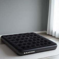 BLACKDOG 플록 자동 내장형 에어펌프 에어매트 더블 CBD2450WS027, 블랙