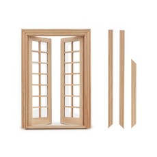 Cutemini 미국매장정품+ DollhouSE Accessories 미니어처 윈도우 1 12 스케일 가구 창문 프레임 모델 28 창 인형의 집 장식 화병 DIY 미니 하우스, .0001.나무.