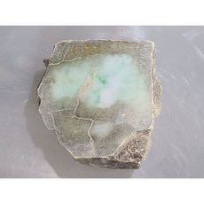 七彩翡翠原石毛料 局部拋光半明料 珍貴玉石收藏 約1280克, 1個