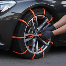 꽉잡는 비상용 스노우체인 타이 일회용 승용차 겨울 눈길 10개, 랜덤 9+1