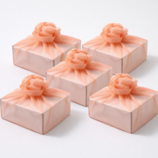 미담 크리스탈 보자기 선물 포장용 30x30cm, 5개, 주황