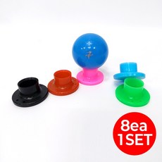 바로스포츠 파크골프 전용 고무티 컬러 티걸이 연습용골프티 %국내산 자체제작 8P, 1세트, 레드