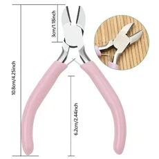 미니 펜치 작은 바늘 코 와이어 쥬얼리 수제 페르시 커팅 하드웨어 도구, 색상: 3. Diagonal-pliers, 1개