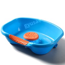 침대형 샴푸대야 환자 간병용 성인/노인, 27.블루 높이업 150cm 컵+브러쉬