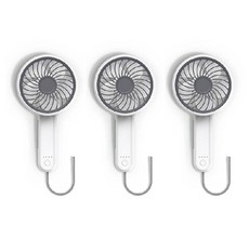 愛登EDON usb小風扇 白色款 折疊小電扇 12小時續航 旅行用, 白色3台