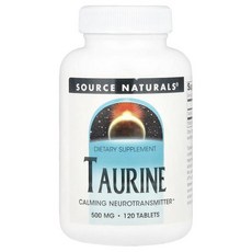 Source Naturals Taurine 500mg Tablets 소스내추럴스 타우린 500mg 타블렛, 3개, 120정