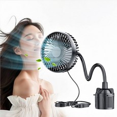 운전석 뒷좌석 공기순환 차량용 선풍기 컵홀더 거치 USB 싱글 타입, 상세페이지 참조, 상세페이지 참조