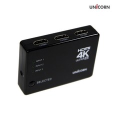 유니콘 HS-300H 4K 3:1 HDMI 스위치 ULTRA HD, 1개