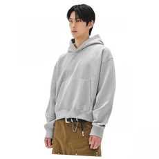 브랜드정품 소버먼트 SOVERMENT 780G 솔리드 크롭 후드-멜란지 그레이- 235815