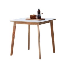 리비니아 HPM 크리미 원목 카페 테이블 2인 750 (단품), 내츄럴화이트