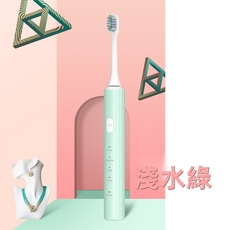 VANLUEE 電動牙刷 羅馬柱磁懸浮智能聲波 防水直充 成人款, 1個, 直充款, 綠色（8675）