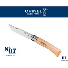 Opinel 不銹鋼折刀 No.07 櫸木刀柄, 1個