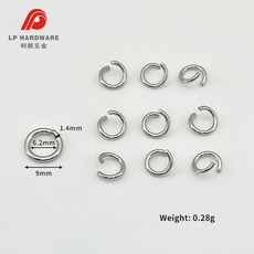 金屬電鍍開口閉口圈 DIY手工飾品配件 鐵圈連接圈, 1個, 綫徑1.4*內徑6.2mm叻色