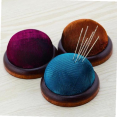 바느질 나무받침형 공예 스티치 핀 쿠션 바늘, 브라운 UK0082, 1개